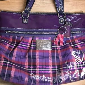 Purple Coach Poppy purse